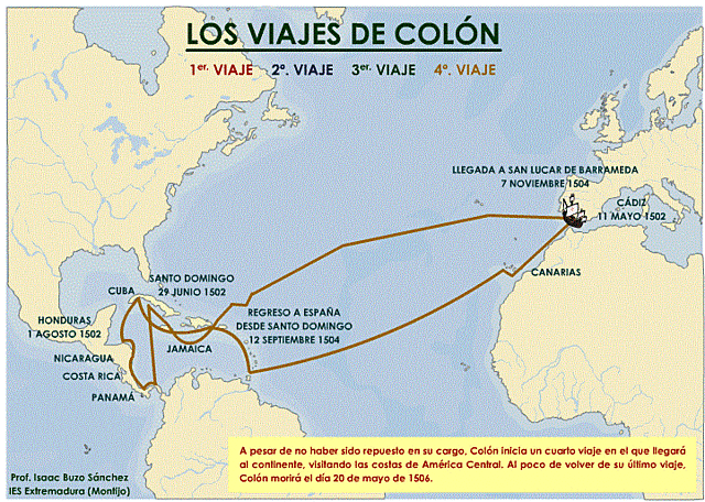 Quart viatge: la mort de Colom