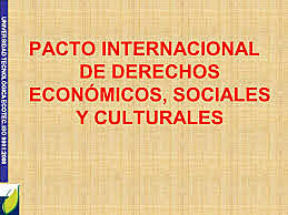 EL PACTO DE DERECHOS ECONÓMICOS, SOCIALES Y CULTURALES