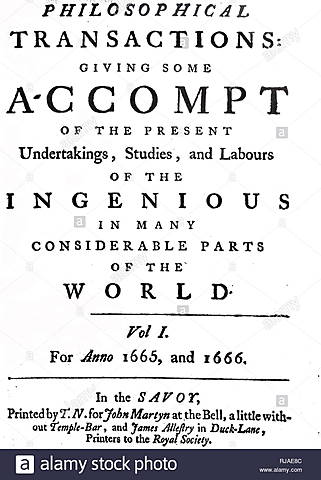 WALTER POP (AÑO 1665)- THILOSOTHICAL TRANSACTIONS
