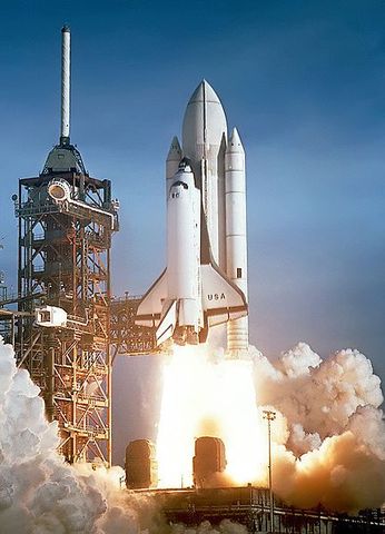 The first American space shuttle is launched.  This is the first “re-usable” space craft in history.