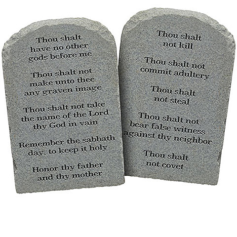 Moses receives the Ten Commandments on Mt. Sinai