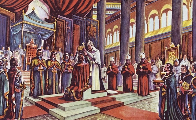 Coronación de Carlomagno.