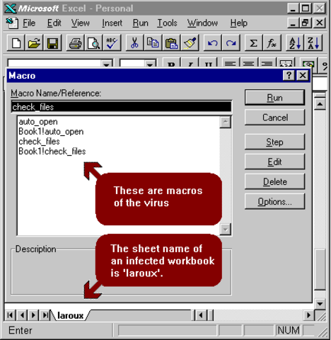 Baza, Laroux Ca macro virus