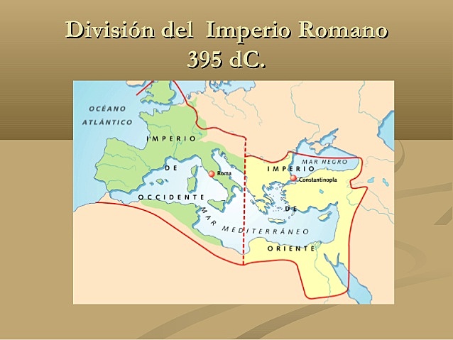 División del Imperio Romano.