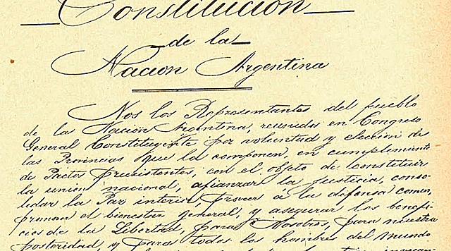 Sanción de la Constitución Nacional Argentina