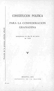 Constitucion de 1858 - Confederacion Granadina