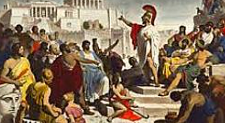 democracy begins in athens