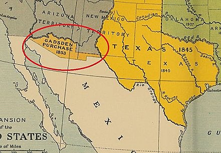 Venta del territorio de las Mesillas a Estados Unidos