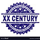Grunge textured xx century stamp seal vector 23917493
