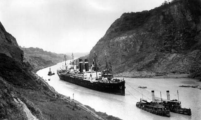 Panama canal opens for the first time