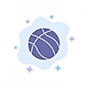 Pngtree ballbasketballnbasport blue icon on abstract cloud backgro png image 1489361