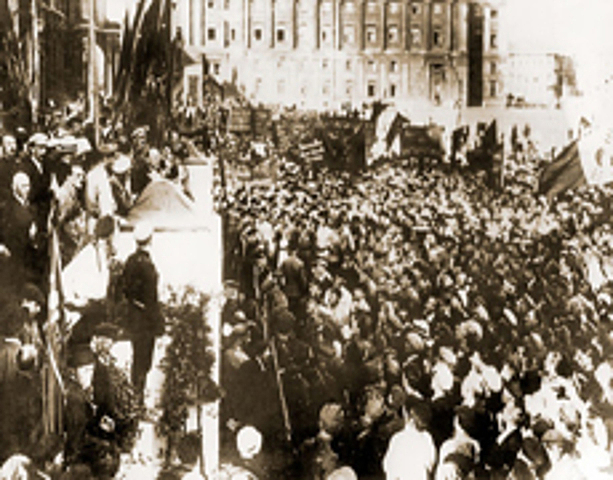 The Decree on Land was announced by Lenin