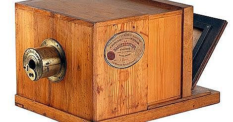 Cámara fotográfica analógica.