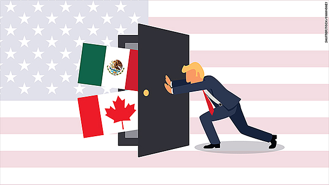 El presidente de EEUU amenaza con abandonar el NAFTA.