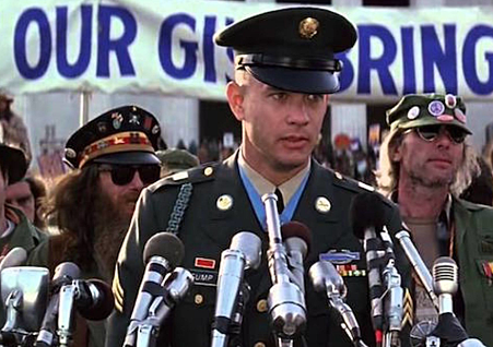 Forrest Gump Speaks at Protest