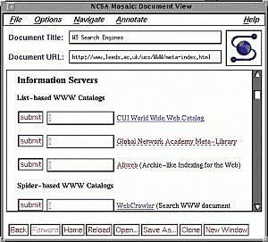 Πρώτες μηχανές αναζήτησης