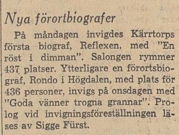 Biograf Reflexen invigs