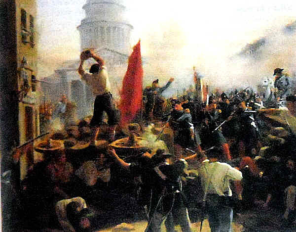 Massa popolare invade gli appartamenti reali e uccide le guardie svizzere che facevano resistenza