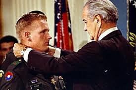 Forrest receives Medal of Honor and meets President Lyndon B. Johnson