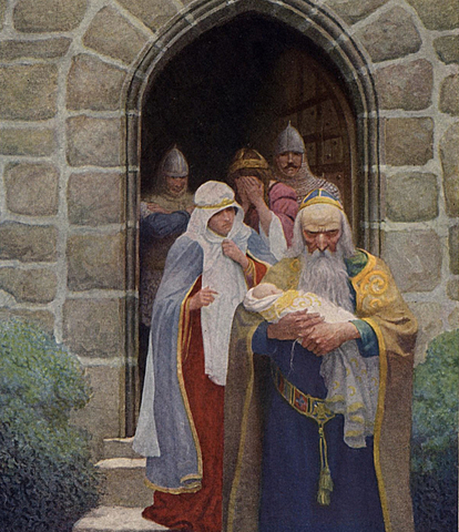 King Uther and his love, Igraine (Chapter 1).