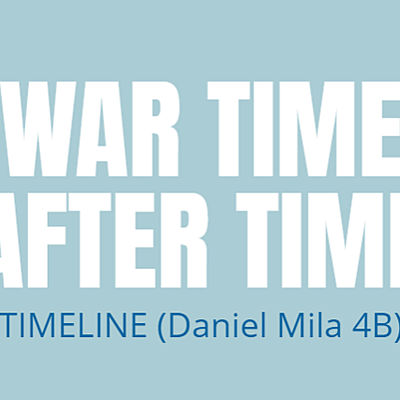 Timeline: WAR TIME AFTER TIME (Daniel Mila 4B)