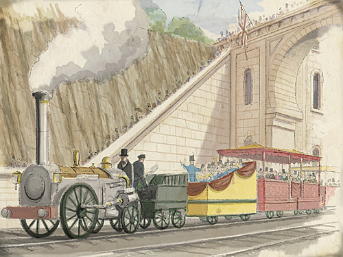 The opening of the Liverpool and Manchester Railway