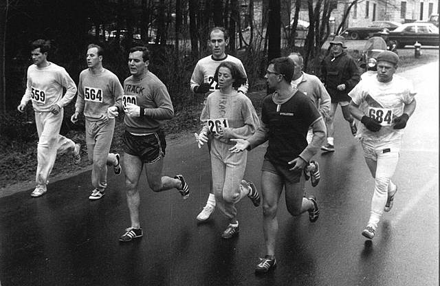 Kathrine Switzer, First woman to officially run the boston marathon.