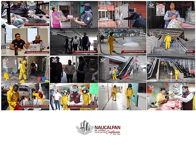 - Sanitación Operativo Mexipuerto COVID-19 - Elaboración de Liquido Desinfectante para manos. - Entrega de despensas y kits de prevención en Naucalpan