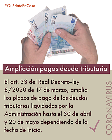 Ampliación pagos deudas tributarias