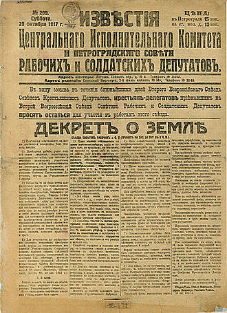 Lenin and the decre on land