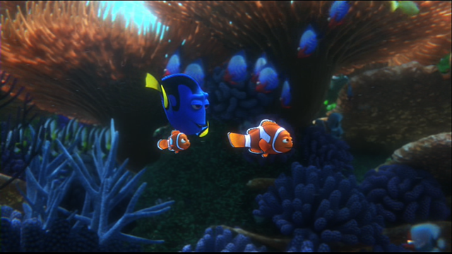 Dory incontra Nemo e Marlin