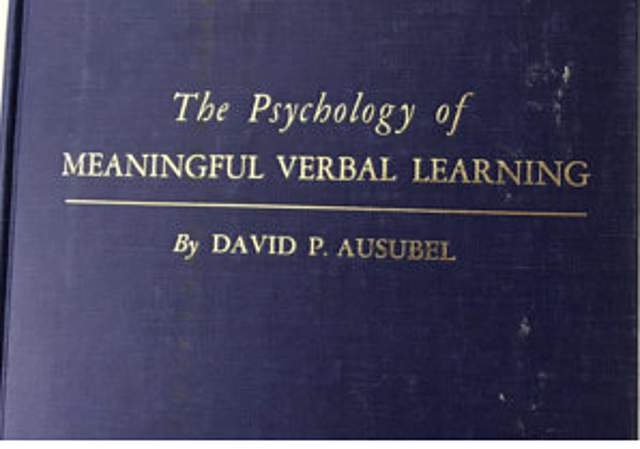 The Psychology of Meaningful Verbal Learning