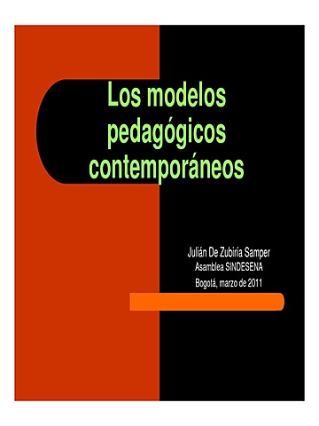 Modelos  pedagógicos  contemporáneos
