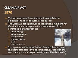 Clean Air Act passed