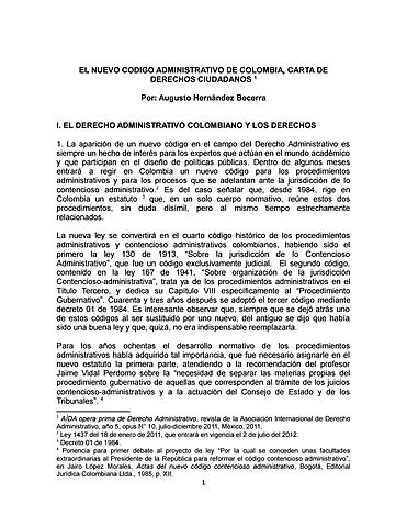 Reforma del código contencioso administrativo