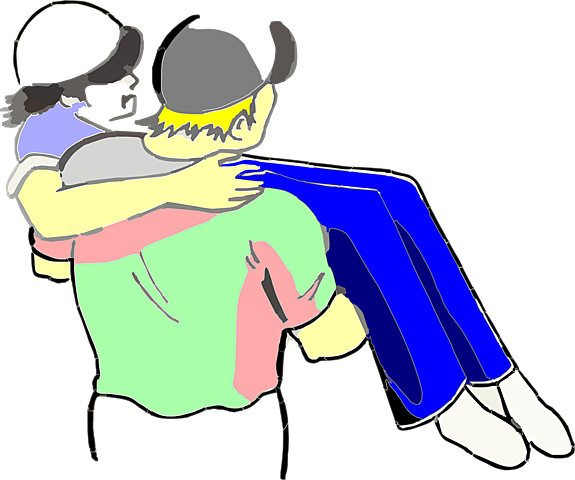 Los muchachos llevan a la señora a su casa