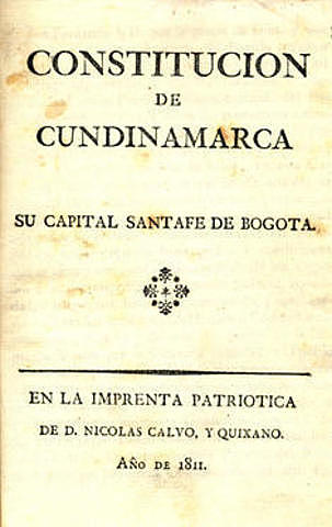 La constitución de Cundinamarca