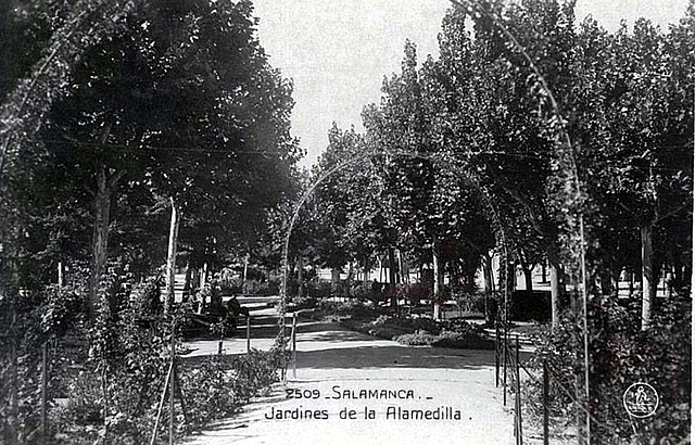 First electric street lighting in Salamanca