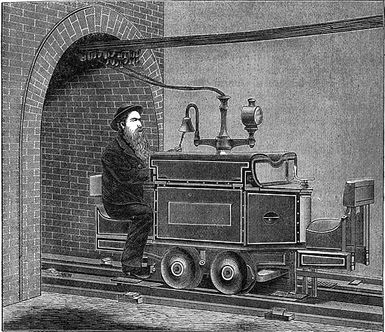 Siemens built the first electric train