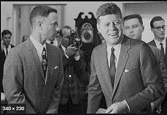 Forrest Gump Meets John F. Kennedy with the All American Football Team