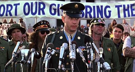 Forrest Speaks at a Protest About the War in Vietnam