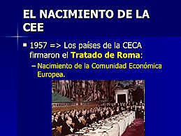 Los integrantes de la CECA firman el Tratado de Roma.