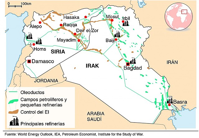 La guerra por el petróleo en Siria y en Irak