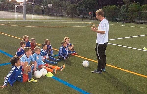 El primer día de mi entrenamiento de fútbol.