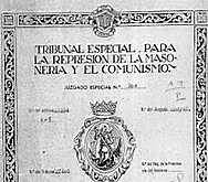 Ley de represión de la masonería y el comunismo.