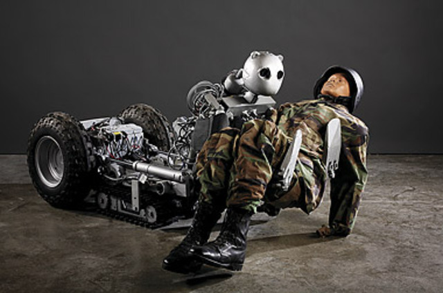 Battlefield extraction-assist robot