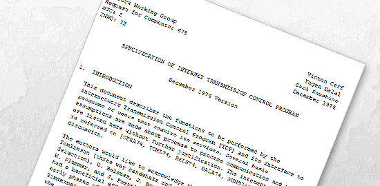 The beginning of TCP/IP