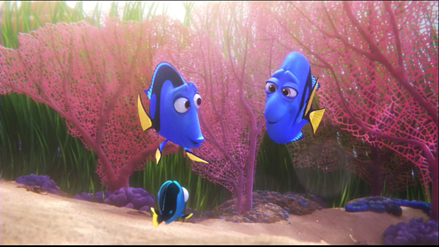 La piccola Dory con Mamma e Papà