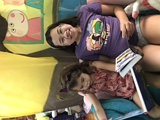 Reading with my daughters