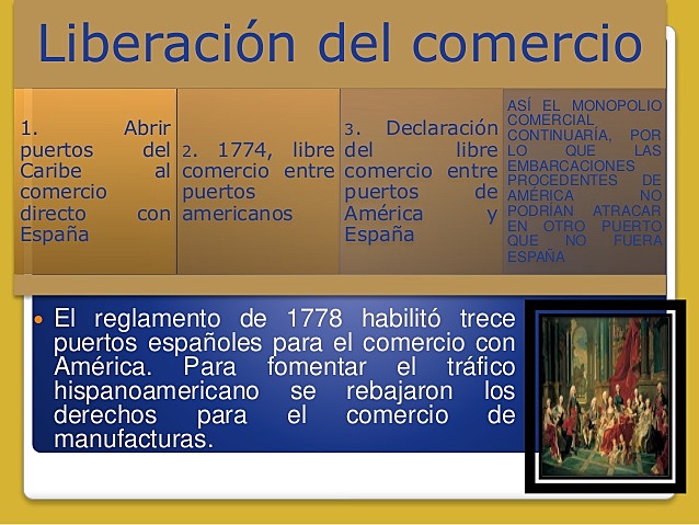 Promulgación de comercio libre.